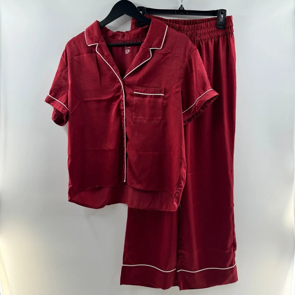 Gilly Hicks Red Satin Pajama Set – Women’s M - Picture 1 of 11